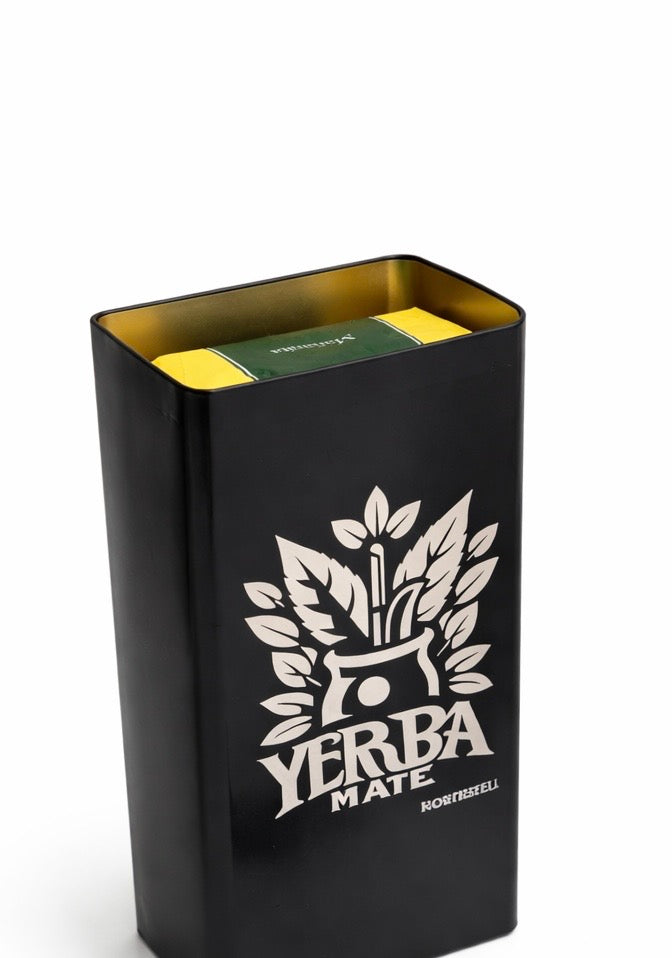 Lata Yerbera Premium Northsell con Pico Vertedor – Diseño Yerba Mate Black