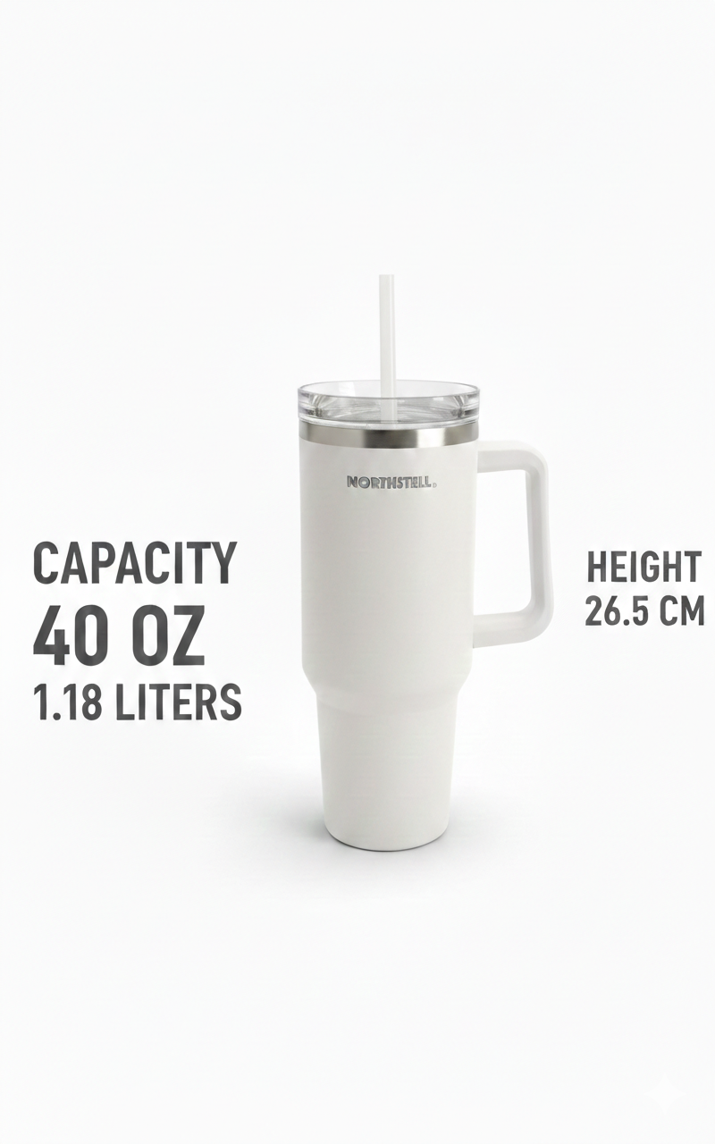 Vaso Térmico Northsell 40 oz con Asa y Tapa – Hidratación Premium Todo el Día
