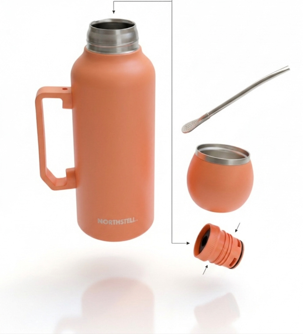 Combo Mate Northstell Pro – Termo Cebador de Precisión + Mate Térmico con Bombilla